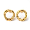 Multilayer Ring Shape Ion Plating(IP) 304 Stainless Steel Stud Earrings for Women EJEW-L287-016G-01-1