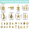5Sets Tibetan Style Alloy Pendants Kits DIY-SC0029-59AG-2