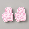 Mother's Day Silicone Focal Beads SIL-WH0002-68-1
