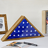 Triangle Wooden Wall Mounted Foldable Flag Cases CON-WH0125-09A-4