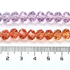 Transparent Painted Glass Beads Strands X1-DGLA-A034-T6mm-A12-3