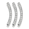 304 Stainless Steel Curved Tube Beads LS-STAS-M071-03A-P-1