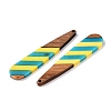Epoxy Resin & Walnut Wood Pendants RESI-N039-121G-2