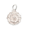 925 Sterling Silver Lotus Flower Charms STER-U009-01S-02-1