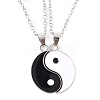 2Pcs Yin-yang Alloy Black and White Enamel Pendant Necklaces Set for Couple Friends FS-WG7AECA-02-2