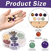 56Pcs 7 Styles Natural Green Aventurine & Lapis Lazuli & Rose Quartz & Carnelian & Tiger Eye &  Malaysia Jade & Yellow Jade Round Beads G-YW0002-61A-3