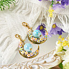 2Pcs Acrylic & Resin Imitation Pearl & Alloy Pendant Decorations HJEW-TAC0114-4