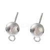 Non-Tarnish 304 Stainless Steel Ball Post Stud Earring Findings STAS-Z035-02P-D-1