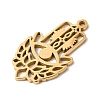 Hollow 304 Stainless Steel Pendants STAS-H247-03G-3