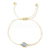 Elegant Golden Edge Glass Link Bracelets for Girlfriend and Family KK2420-1-1