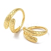 Brass Open Cuff Rings for Women RJEW-E292-21G-1