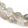 Natural Green Lodolite Quartz  Beads Strands G-N342-149A-4