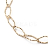 Ion Plating(IP) 304 Stainless Steel Rhombus Link Chain Necklace for Men Women STAS-B039-03G-2