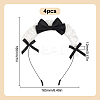Cloth Bowknot Hair Bands for Women Girl OHAR-WH0029-12A-2