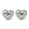 304 Stainless Steel Hollow Heart Stud Earrings EJEW-D281-01S-1
