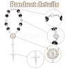 GOMAKERER 6Pcs 6 Colors Glass Pearl Rosary Bead Bracelets Set BJEW-GO0001-01-3