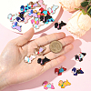 24Pcs 12 Colors Zinc Alloy Enamel Pendants ENAM-SC0007-28-4