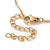 Ion Plating(IP) 304 Stainless Steel Cable Chain Bowknot Pendant Necklaces NJEW-Z041-03G-02-3