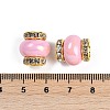 Resin Beads with Brass Rhinestone Rondelle KK-H490-05G-01-3