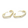 Brass Micro Pave Clear Cubic Zirconia Huggie Hoop Earrings EJEW-S201-215G-NF-4