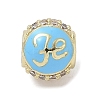 Real 18K Gold Plated Brass Micro Pave Cubic Zirconia Barrel European Beads KK-K368-19G-2