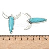Bohemian Synthetic Turquoise Cattle Pendants FIND-Z112-01AS-03-3