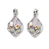 Brass Enamel Pendants KK-B129-25P-02-1