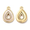 Brass Micro Pave Cubic Zirconia Charms KK-B074-17G-1