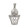 304 Stainless Steel Rhinestone Pendants STAS-G346-54P-1