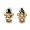 Brass Micro Pave Cubic Zirconia Charms KK-Q277-070-NF-2