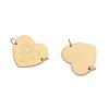 304 Stainless Steel Heart Connector Charms STAS-P396-03A-G-2