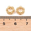 Brass Micro Pave Clear Cubic Zirconia European Beads KK-L261-05G-3