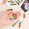 Resin & Walnut Pendants DIY Dangle Earrings Making Kits DIY-TA0011-03B-7