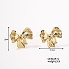 Rock Hip-hop Fashion Shiny 304 Stainless Steel Stud Earrings for Versatile Style JJ0841-4-1