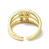 Rack Plating Real 18K Gold Plated Brass Rings RJEW-B054-01G-02-3