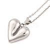 Non-Tarnish 304 Stainless Steel Heart Pendant Necklaces for Women LS-EJEW-Z044-01P-1