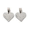 201 Stainless Steel Clay Pendants STAS-R166-02C-P-1