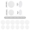 200Pcs 2 Style 316 Surgical Stainless Steel Cabochons STAS-SC0003-29-2