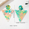 Triangle Acrylic Dangle Stud Earrings FS-WG90AB3-01-2