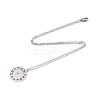 Non-Tarnish 201 Stainless Steel Pendant Necklaces NJEW-T009-JN139-40-1-2