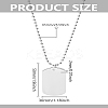 1Pc Stainless Steel Blank Military Dog Tag Pendant Necklaces NJEW-LP0001-05-2