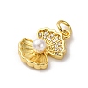 Brass Micro Pave Cubic Zirconia Pendants KK-I276-08G-2