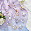 12Pcs 2 Colors 201 Stainless Steel Pendants STAS-DC0012-17-4