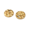 Ion Plating(IP) 304 Stainless Steel Textured Disc Charms STAS-Q336-11A-G-2