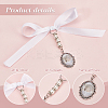 2Pcs 2 Styles Oval Tibetan Style Alloy Photo Pendant Decoration PALLOY-AB00060-4