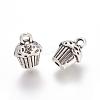 Antique Silver Alloy Cake Pendants X-TIBEP-A113361-AS-LF-2