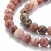 Round Natural Maible and Sesame Jasper/Kiwi Jasper Beads Strands G-S170-6mm-3