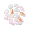 Opaque Resin with Glitter Powder European Beads RESI-G119-03-1