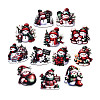 12Pcs Christmas UV Single Face Printed Wood Pendant Decorations WOOD-N020-25-2