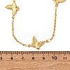 304 Stainless Steel Butterfly Link Chain Necklaces for Women NJEW-G178-05G-5